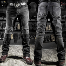 Calça masculina de proteção para motocicleta komine, calça jeans para áreas externas, com joelheira 2024 - compre barato