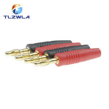 100PCS New 4mm Plugs Gold Plated Musical Speaker Cable Wire Pin Banana Plug Connectors 2024 - buy cheap