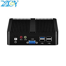 XCY Fanless Mini Pc Intel Celeron J1900 J2900 Windows 10 7 Linux Thin Client Minipc Pfsense Micro 2 Lan Port Desktop Computer PC 2024 - buy cheap