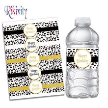 20 Pcs Black White Gold Cow Water Bottle Wine Labels Candy Bar Wrapper Baby Shower Birthday Christmas Party Decoration Supplies 2024 - buy cheap