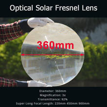 Lente de plástico PMMA óptica grande de 360mm, lente de Fresnel Solar de larga distancia Focal, concentrador de energía Solar grande, lupa de cocina 2024 - compra barato
