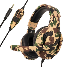 ChonChow-auriculares con cable para videojuegos, cascos de camuflaje con micrófono, sonido estéreo de graves, para PC/portátil/teléfono/PS4 2024 - compra barato