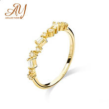 Anillos Yuzuk 18k Yellow Gold  FashionSilver Ring Classic Fine Jewelry Women Party Gift CZ Stone Female Anelli Bijoux 2024 - buy cheap