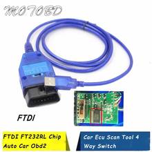 Cable de diagnóstico Obd2 para coche Fiat VAG, interfaz USB, herramienta de escaneo Ecu, interruptor de 4 vías, Chip FTDI, nuevo 2024 - compra barato