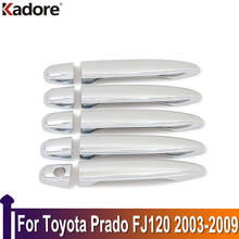 Хромированная боковая крышка ручки двери для Toyota Prado FJ120 2003 2004 2005 2006 2007 2008 2009, Стайлинг автомобиля, автомобильные аксессуары 2024 - купить недорого