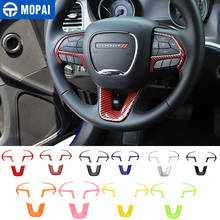 MOPAI ABS Car Steering Wheel Decoration Cover Stickers for Dodge Challenger 2015+ for Dodge Charger 2015+ Interior Accessories 2024 - buy cheap