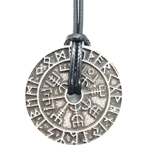 Amuleto de Runas de brújula nórdica, joyería vikinga, cadena de runas con amuleto, collar de Talismán, 10 Uds. 2024 - compra barato