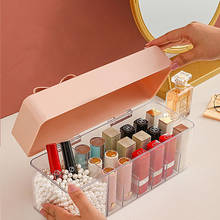 Transparent Lipstick Storage Box Makeup Organizer Cosmetic Holder Makeup Tools Storage Pearls Box Brush Accessory Organizer Box 2024 - buy cheap