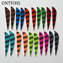 50 PCS  Right Wing/Left Wing New  Archery Fletches 2.5 Inch Striped One Side Parabol Arrow Feather Fletching 2024 - buy cheap