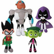 Titans 25cm go! Brinquedo de pelúcia para crianças, boneco de desenho animado da animação da robô boy cyborg raven 2024 - compre barato