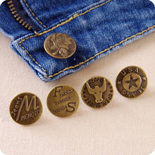 10pcs Bronze fashion metal jeans button men and women denim trousers pants Buttons  for clothing Sewing accessories 2024 - buy cheap