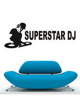 Hot SUPERSTAR DJ Music DJ Wall Art Sticker Decal Home DIY Decoration Decor Wall Mural Removable Bedroom Decal Stickers 57x168cm 2024 - buy cheap