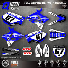 RAINHA X MOTOR Personalizado Equipe de Gráficos Fundos Decalques 3M Adesivos Kit Para YAMAHA 2002-2014 YZ125 YZ250 004 2024 - compre barato