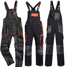 Bib Overall Casual Worker Clothing Plus Size Sleeveless Bib Pants Protective Coverall Strap Jumpsuits Fly Pockets Uniforms S-4XL 2024 - buy cheap