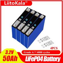 4pcs LiitoKala 3.2V 50Ah lifepo4 cells Lithium iron phosphate for 12V 50Ah rechargeable battery pack diy solar energy storage 2024 - buy cheap