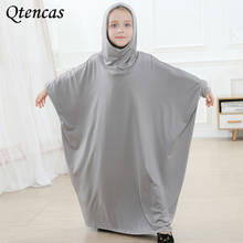 ИД Мубарак для маленьких девочек абайя для детей мусульманское платье арабский хиджаб Дубай Abaya Турция детская мусульманская одежда Кафтан платья 2024 - купить недорого