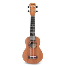 Zebra-ukelele soprano com 4 cordas, 21 polegadas, 15 fricções, mogno/sapele/jacarandá, instrumentos musicais havaianos 2024 - compre barato