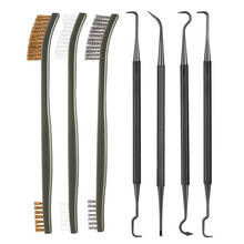 7pcs/Set 3pcs Steel Wire Brush + 4pcs Nylon Pick Set Universal Gun Hunting Cleaning Kit Tactical Rifle Pistol Gun Cleaning Tool 2024 - купить недорого