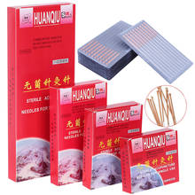 Huanqiu-agulha de acupuntura esterilizada descartável, cabo de cobre, massagem corporal, agulhas longas esterilizadas, 0.30/35/40*100/125mm/150mm 2024 - compre barato