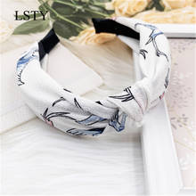 New Fashion Creative headwear Korean hairwrap Small fresh headband cross knotted headdress sweet fabric hair accessory 2024 - buy cheap