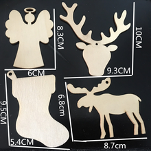 10pcs Wooden Ornaments Unfinished Angel Stocking Blank Wood Discs for DIY Christmas Ornaments 2024 - buy cheap