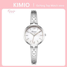 Kimio quartzo designer marca de luxo relógio feminino rosegold oco pulseira moda casual vestido feminino relógio pulso dropshipping 2022 2024 - compre barato