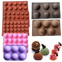 молды силиконовые 3D Ball Round Half Sphere Silicone Molds Chocolate Pudding Mousse Cake Mold Silicone baking pan for pastry 2024 - buy cheap