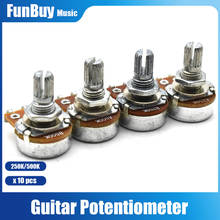 10pcs A250K/B250K/A500K/B500K 15mm ELectric Bass Guitar Volume Tone Pots Audio Tone Switch Potentiometer 2024 - buy cheap
