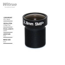 Witrue 5.0Megpixel CCTV Camera Lens 2.8mm M12 Mount Fixed Iris F2.0 1/2.5" for HD Security IP Cameras 2024 - buy cheap