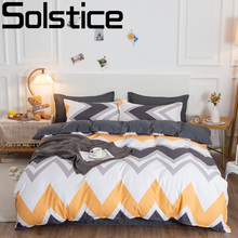 Solstice Cartoon Christmas Tree Elk Bedclothes Simple Fashion Geometric Stripes Bed Sheet Duvet Cover Sets 3/4pcs Bedding Set 2024 - buy cheap