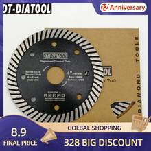 DT-DIATOOL 2pcs Dia 105mm/4" Diamond Multi Holes Narrow Turbo Blade Cutting Discs For Cutting Granite Marble Saw Blades 2024 - buy cheap