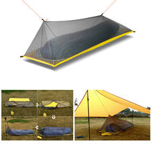 Carpa de pesca ultraligera para exteriores, carpa de malla ultraligera de 230g para acampar para una sola persona, con ventilación interior de nailon para el verano 2024 - compra barato