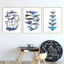 Картина на холсте с изображением голубого Кита рыбьего хвоста плавника компаса 2024 - купить недорого