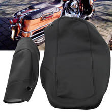 Alforja para motocicleta, cubierta de tapa de altavoz de cuero PU impermeable para Harley Touring Road King Electra Street Glide 2014-2021 2024 - compra barato