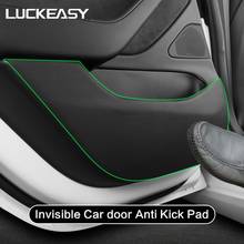 LUCKEASY For Tesla Model 3 2017-2021 Invisible Car door Sill Anti Kick Pad  Protection Side Edge Film Protector Stickers 2024 - купить недорого