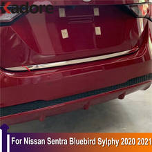 For Nissan Sentra Bluebird Sylphy 2020 2021 Stainless Steel Rear Trunk Lid Cover Trim Car Accessories Tailgate Boot Strip 2024 - buy cheap