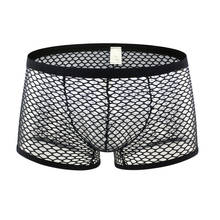 Brand Underwear Men Boxer Mesh U Pouch Sexy Underpants Cueca Nylon Pants Trunks Boxer Shorts Gay Male Panties Hot 2024 - buy cheap