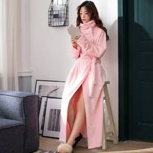 Warm Pajamas Women Korean Winter Bathrobes High Quality Long Thick Soft Flannel Bathrobe Sweet Beauty Home Clothes Comfortable 2024 - buy cheap