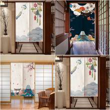 Entrance Door Curtain Japanese Style Short Curtain Hanging Door Screens Drape for Kitchen Bedroom Cafe Retro Home Decor 2024 - buy cheap