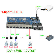 Коммутатор Gigabit Ethernet, обратное питание POE, 8 RJ45 2 SC волоконный медиаконвертер, оптический порт UTP 10/100/1000 м PCBA 2024 - купить недорого
