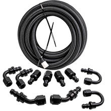 20Feet 6AN Stainless Steel Braided Fuel Line +Push Lock Hose End AN6 Kits 2024 - buy cheap