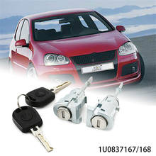 Front left + right Lock cylinder key lock for VW Bora Golf 4  Polo  1998-2014 OEM 1U0837167 1U0937168 2024 - buy cheap