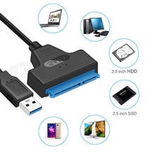 SATA 3 USB 3.0 To SATA Converter Cable 22pin TYPE-C Adapter For 2.5 Inch External HDD/SSD Hard Drive Line UP To 6Gbps 10TB 2024 - buy cheap