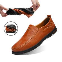 Big Size New Arrival Split Leather Men Casual Shoes Fashion Top Quality Driving Moccasins Slip On Loafers Men Flat Shoes 36~47 2024 - buy cheap