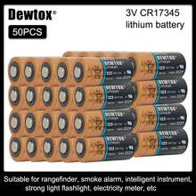 50PC Original DEWTOX CR123 CR123A CR17345 16340 1550mah 3V Lithium battery For Camera Meter LED Flashlight Dry Primary Battery 2024 - buy cheap