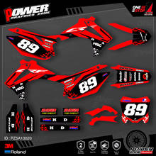 PowerZone Custom Team Graphics Backgrounds Decals 3M Stickers Kit For HONDA 2014-2017 CRF250R  2013-2016 CRF450R 020 2024 - buy cheap