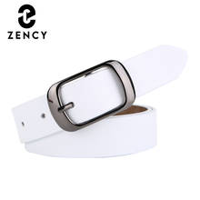 Zency Soft Cowhide Leather Waist Belt High Quality Women's Waistband For Jeans Dress Lady Simple Casual Female Cinturones Black 2024 - buy cheap