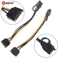 15pin SATA Male to 8pin(6+2) PCI-E Power Supply Cable 20cm SATA Cable 15-pin to 8 pin cable Wire for Graphic Card 2024 - купить недорого