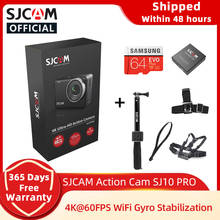 SJCAM SJ10 PRO, оригинальная водонепроницаемая экшн-камера, видео 4K Ultra HD, фотографии 12MP, 1080p, потоковое вещание, спортивная камера 2024 - купить недорого