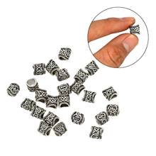 24pcs/Set Vintage Rune   Beard Beads Odin Runes Tube Spacer Beads Charms for Hair/Necklace/Bracelet DIY Jewelry 2024 - buy cheap